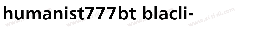 humanist777bt blacli字体转换